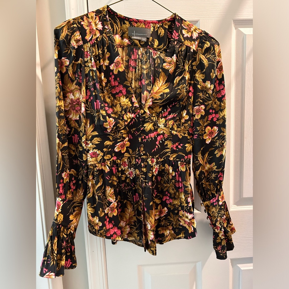 Floral Anthropologie Blouse